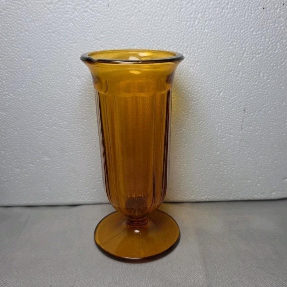 Vintage Imperial Old Williamsburg Amber Parfait Glass